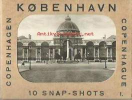 Copenhagen 10 snap-shots     - paikkakuntakortti, kulkematon 10 kpl postikortti albumi