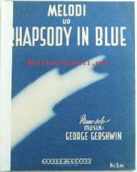 Vanha nuotti - George Gershwin: Melodi ur Rhapsody in Blue. Melody from Rhapsody in Blue. Pianosolo