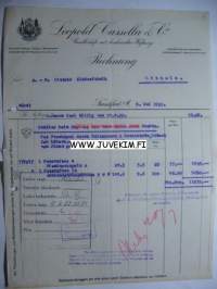 Leopold Cassella &amp; Co Frankfurt 9.5.1922 -asiakirja