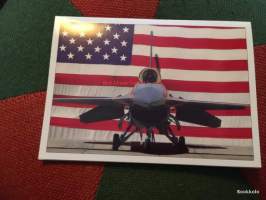 F-16  lentokone  - celebrating the victory - Postikortti