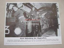 Maginot-linjan laitteita... -saksalainen propagandapainate