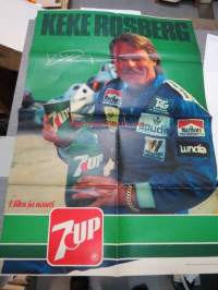 Keke Rosberg / 7up - Suosikki-lehden keskiaukeama -juliste
