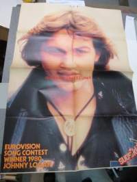 Johnny Logan - Eurovision Song Contest Winner 1980 - Suosikki-lehden keskiaukeama -juliste