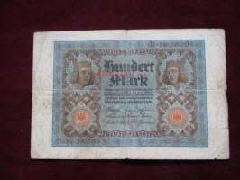 100 mark 1920 Saksa-Germany Weimarin tasavalta Pick 69b