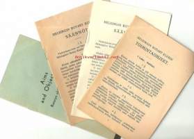 Helsingin Rotary Klubin  - säännöt, toimintaohjeet ja Rotaryn ohjelma- ja päämääräsuunnitelma  1937