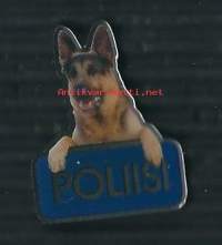 Poliisikoira -  pinssi,  rintamerkki