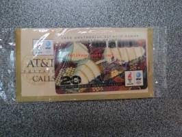 AT&amp;T Prepaid call card / Olympia 1996 Atlanta / 20 units AT&amp;T Global Olympic Village Phone Card -käyttämätön puhelinkortti- / prepaidkorttipakkaus