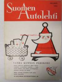 Suomen Autolehti 1956 nr 12 joulukuu, sis. mm. seur. artikkelit / kuvat / mainokset; Morris-tehtailla Morris Oxford - Morris Minor - MGA - Morris Isis II - Riley