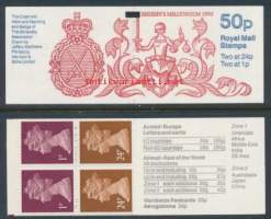 Iso-Britannia: Postituore käyttöpostimerkkivihko 50p FB63 **.  Seriffi. FB63 Sheriff&#039;s Millenium 1992 .  Seriffi on anglosaksisessa maailmassa julkisen vallan