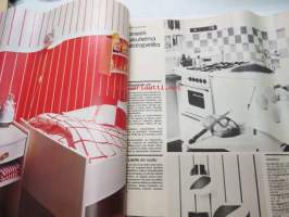 Avotakka 1976 nr 1 tammikuu, sis. mm. seur. artikkelit / kuvat / mainokset; Kansikuva + artikkeli Inga Sulin + koti, Vuoden huonekalu, Värit avartavat pikku