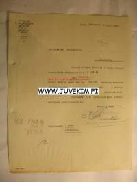 Aktiebolaget F. A. Collin Kotka 22.12.1925 -asiakirja