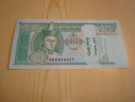 2014 Mongolia 10 Tugrik käyttämätön ja aito seteli UNC hieno hevosaiheinen kuva toisella puolella