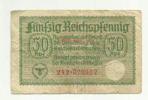 Saksa 50 Reichspfenning (1940-45) II WW / Kansallissosialistinen Saksa eli natsi-Saksa, joskus myös kolmas valtakunta, tarkoittaa vuosien 1933–1945 aikaista