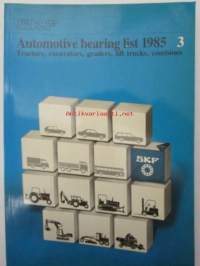 SKF Automotive bearing list 1985 3 - Tractors, Excavators, Graders, Lift trucks, Combines -laakeriluettelo