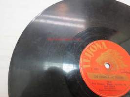 Leijona T 5057 Onni Gideon Aloha-havaijiyhtyeineen - On tuolla se vuori / Hilo-Hula -savikiekkoäänilevy, 78 rpm records