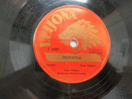 Leijona T 5057 Onni Gideon Aloha-havaijiyhtyeineen - On tuolla se vuori / Hilo-Hula -savikiekkoäänilevy, 78 rpm records