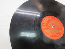 Leijona T 5057 Onni Gideon Aloha-havaijiyhtyeineen - On tuolla se vuori / Hilo-Hula -savikiekkoäänilevy, 78 rpm records