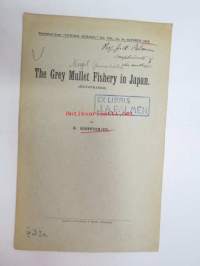 The Grey Mullet Fishery in Japan. (Illustrated) (kelttikalan kalastus Japanissa) - Professor J.A. Palmén compliments of the author -omiste / dedication