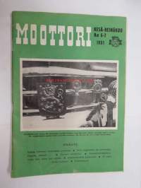 Moottori 1951 nr 6-7 kesäkuu-heinäkuu, sisältää mm. seur. artikkelit / kuvat / mainokset; Kansikuva presidentin auton keulamerkit, India-rengas, Shell,