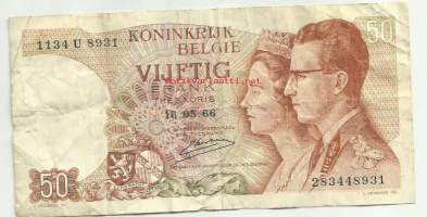 Belgia 50 Francs  1966  - seteli