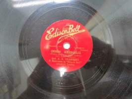 EdisonBell X113 N.E. Saarikko - Ilta merellä / Onnen kehrääjä -savikiekkoäänilevy - 78 rpm record