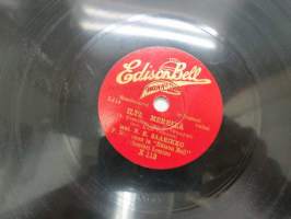EdisonBell X113 N.E. Saarikko - Ilta merellä / Onnen kehrääjä -savikiekkoäänilevy - 78 rpm record