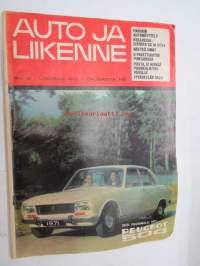 Auto ja Liikenne 1970 nr 10, sis. mm. seur. artikkelit / kuvat / mainokset; Kansikuva Peugeot 504 vm. 1971, Champion Turbo Action, Ei nätti tyttö jää pulaan,