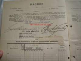 Päiväkirja käytettävä x kuun kuluessa vuonna 1916 Nummelan majatalossa Wihdin pitäjässä Uudenmaan lääniä.