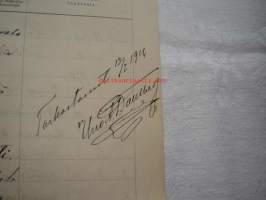 Päiväkirja käytettävä x kuun kuluessa vuonna 1916 Nummelan majatalossa Wihdin pitäjässä Uudenmaan lääniä.