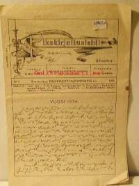 Pikakirjoituslehti  1/1935