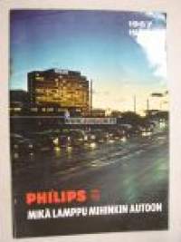 Philips mikä lamppu mihinkin autoon 1967-1968 -luettelo