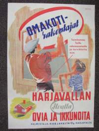 Harjavalta ovet ja ikkunat -mainosjuliste