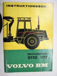 Volvo BM 9110, 9111 Skogsmaskin -metsäkone käyttöohjekirja ruotsiksi