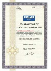Polar Yhtymä  vaihtovelkakirjalaina   1996  Miljoona markkaa (1 00 000 mk) , Vantaa  27.6.1996