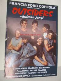 Outsiders - kolmen jengi -elokuvajuliste, C. Thomas Howell, Matt Dillon, Patrick Swayze, Rob Lowe, Tom Cruise, Diane Lane, Francis Ford Coppola