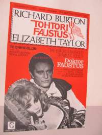 Tohtori Faustus - Doktor Faustus -elokuvajuliste, Richard Burton, Elizabeth Taylor, Nevill Coghill