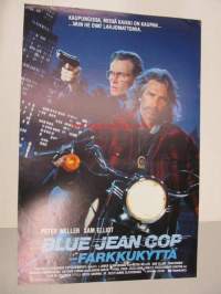 Blue Jean Cop - Farkkukyttä -elokuvajuliste, Peter Weller, Sam Elliot, James Glickenhaus