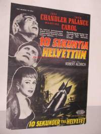 10 sekuntia helvettiin - 10 sekunder till helvetet -elokuvajuliste, Jeff Chandler, Martine Carol, Robert Aldrich