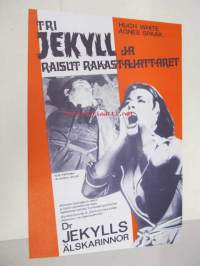 Tri Jekyll ja raisut rakastajattaret - Dr Jekylls älskarinnor -elokuvajuliste, Hugh White, Agnes Spaak