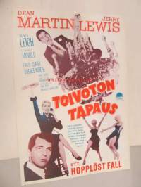 Toivoton tapaus - Ett hopplöst fall -elokuvajuliste, Dean Martin, Jerry Lewis, Janet Leigh, Norman Taurog