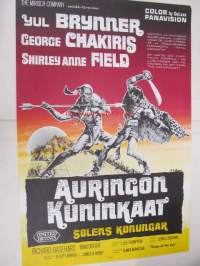 Auringon kuninkaat - Solens konungar -elokuvajuliste, Yul Brynner, George Chakiris, J. Lee Thompson