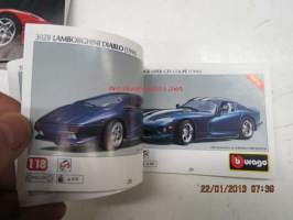 Bburago 1996 -pienoismalliautojen tuoteluettelo