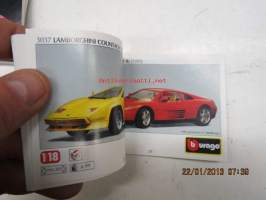 Bburago 1996 -pienoismalliautojen tuoteluettelo