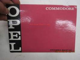 Opel Commodore Owner&amp;#180;s manual -käyttöohjekirja englanniksi
