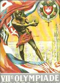 Olympiade Antverpen 1920  olympiajuliste 35x25 cm juliste