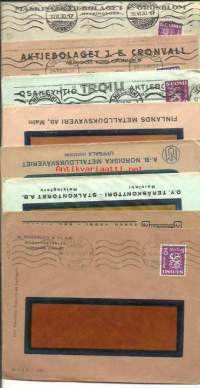 Firmakuoria metalliyhtiöitä yms 10 kpl:n erä     firmakuori