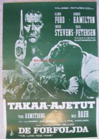 Takaa-ajetut  1967 , Glenn Ford,  -elokuvajuliste lännen elokuva