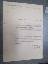 Jääkäriliitto / Jääkäri-Invaliidi-julkaisu / Erwin, Wasey &amp; Co / Littoisten Verkatehdas Oy -mainospyyntö lehteen 1933, allekirjoitukset Jääkärieversti
