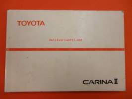 Toyota Carina II -käyttöohjekirja -1988