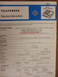 Telefunken Magnetophon service information M 300 / M 302 automatic - Huolto-ohje